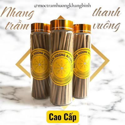 Khang Bình Combo 3 phân khúc Nhang thanh trầm hương dạng vuông dài 10cm ( 60 cây ) Trung - Cao cấp - Vip , trầm sạch tự nhiên Ít khói mùi thơm thanh ngọt dịu nhẹ