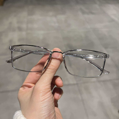 Kính gọng Mắt vuông form nhỏ nhựa dẻo siêu nhẹ