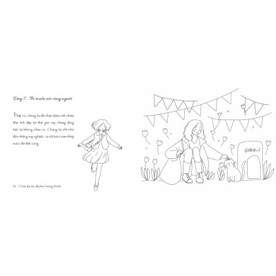 Sách Tô Màu Chữa Lành - Chưa Kịp Lớn Đã Phải Trưởng Thành - Tô Màu Cuộc Sống - TIME