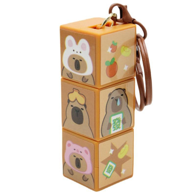 Móc Khóa Nhựa Capybara Có Đèn - WanLongDa 853