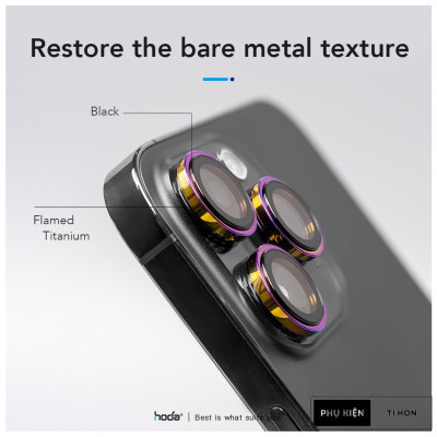 Dán Camera Hoda Sapphire cho iPhone 15 Pro Max/ 15 Pro - Hàng nhập khẩu