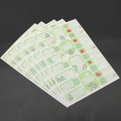 Bộ 5 Tờ Sticker Name - Teenage SN-04 - Khủng Long