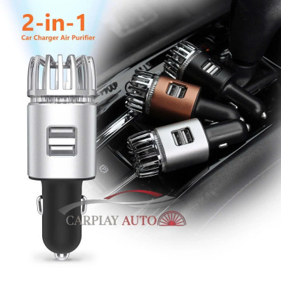 Máy Lọc KhônngKhí ÔTo Tạo Ion Âm – Khử Mùi, Kháng Khuẩn, Kèm 2 Cổng Sạc USB, đèn ốp trần