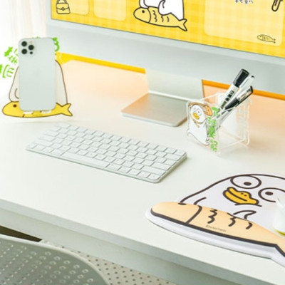 Miếng Lót Chuột Có Đệm 3D Mouse Pad Vịt Vàng Suy Tư Chống Mỏi, Đau Cổ Tay_ Hàng chính hãng