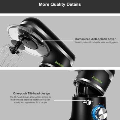 Máy trộn bột và đánh trứng 5 lít, 1500W BioloMix BM785LB có 6 mức độ vận hành Công suất: 1500W - HÀNG CHÍNH HÃNG