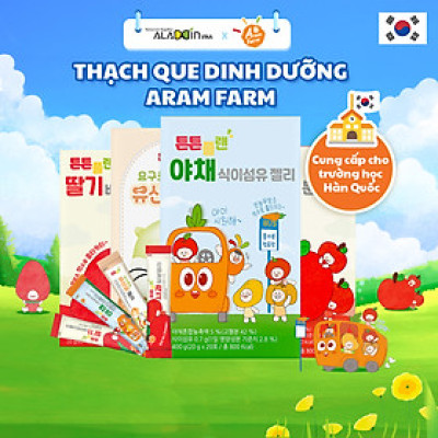 Thạch dinh dưỡng cho bé 1 tuổi ARAM FARM bổ sung chất xơ từ 23 loại rau củ, an toàn, không chất bảo quản
