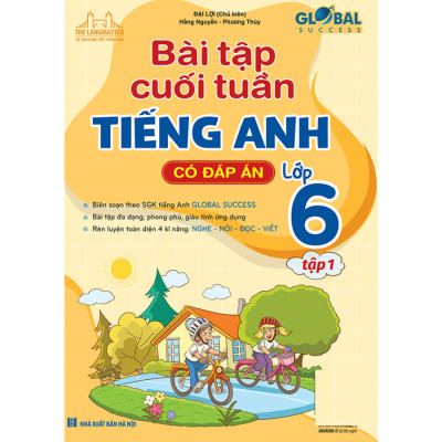 Sách - global success - Bài tập cuối tuần Tiếng anh lớp 6 - tập 1 + 2 (có đáp án)