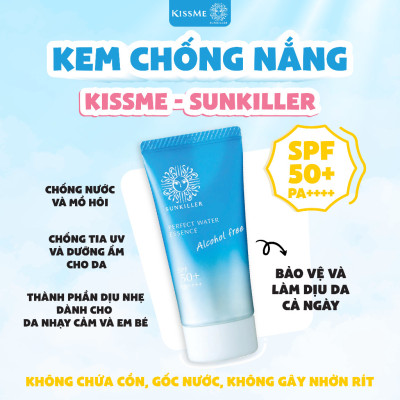 Kem Chống Nắng Giảm Nhờn Bóng Da Sunkiller Kissme Perfect Water Essence (50 G)