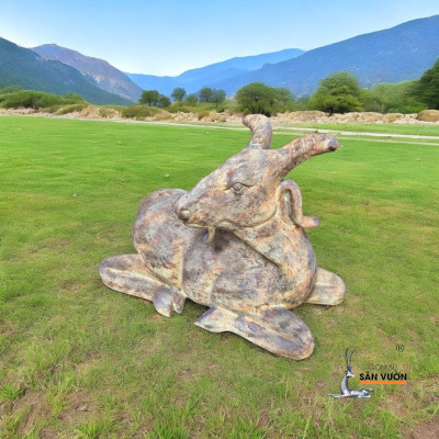 Tượng Gốm Hình Con Dê Goat