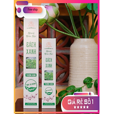 Hộp 100 nén nhang thảo mộc Bách Xanh dài 38cm - không sử dụng hóa chất, ít khói, mùi hương dịu nhẹ