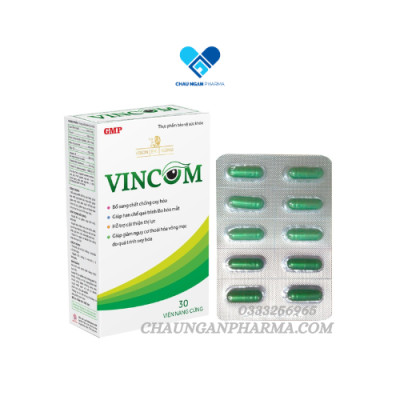 Viên bổ mắt VINCOM Mediphar Hộp 30 viên  – Cải thiện thị lực giảm nguy cơ thoái hóa võng mạc