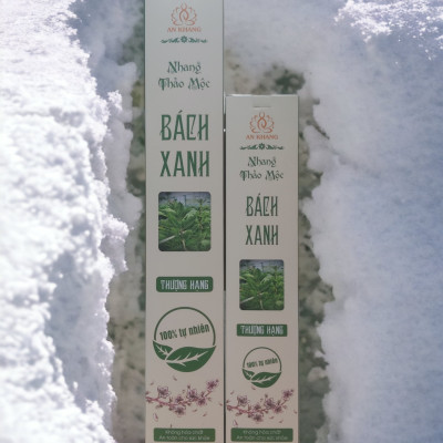 hộp 100 nén Nhang thảo mộc Bách Xanh dài 29cm - không sử dụng hóa chất, ít khói, mùi hương dịu nhẹ