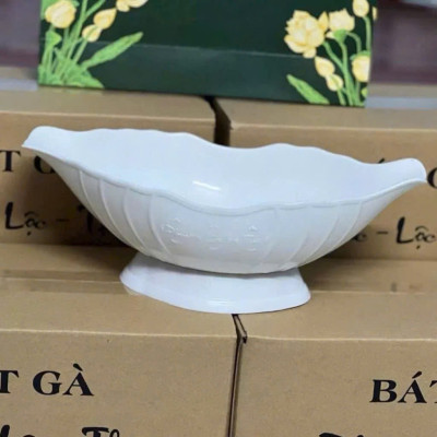 Bát dĩa thuyền  đựng gà cúng nguyên con, đựng hoa quả bằng nhựa sang trọng và đẹp