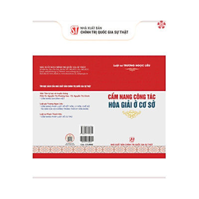 Cẩm nang công tác hòa giải ở cơ sở ( bản in 2024)