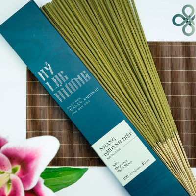 Nhang/Hương Khuynh Diệp Hỷ Lạc Hương Hygie - Nhẹ nhàng, thanh sạch, khử mùi không khí, được làm từ các loại lá thảo dược chứa tinh dầu. rụng tàn tự nhiên, ít khói, khói nhẹ mau tan