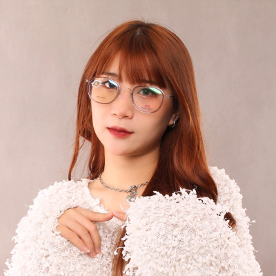 Gọng kính ( nữ ) nhựa phối càng kính hợp kim siêu nhẹ siêu bền OURESS - TRHK 9374