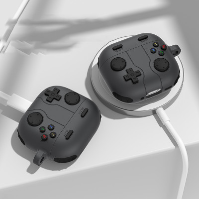 Case vỏ ốp bảo vệ dành cho tai nghe Airpods 1, 2, 3, 4, airpod Pro 1, Pro 2 silicon kèm móc kim loại - Hàng chính hãng