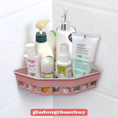 ( HÀNG CAO CẤP ) KỆ GÓC PHÒNG TẮM KỆ GÓC NHÀ BẾP DÁN TƯỜNG KHÔNG CẦN KHOAN VÍT TIỆN LỢI