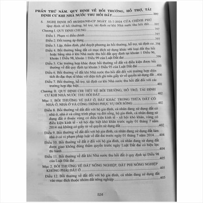 Sách Luật Đất Đai - Luật Nhà Ở - Luật Kinh Doanh Bất Động Sản và Văn Bản Hướng Dẫn Thi Hành - V2431D