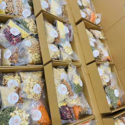 Set mix hạt nấu sữa - 7 ngày dinh dưỡng không trùng lặp/ Thương hiệu Holinut 