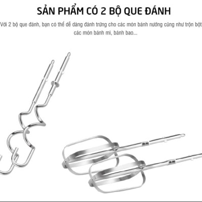 Máy Đánh Trứng Sokany SK-6621 Công Suất 800W, 5 Cấp Độ - Tặng 4 Que Đánh Trứng, Làm Bánh Inox 304 - HÀNG CHÍNH HÃNG - DELIYA