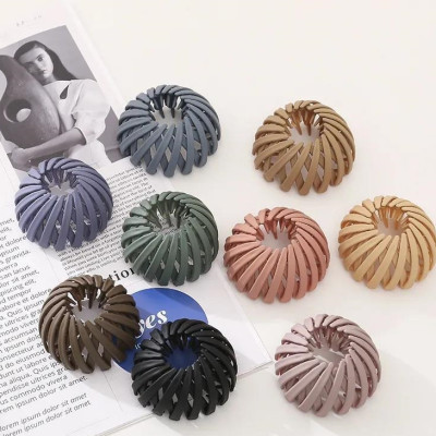 Kẹp búi tóc Hàn Quốc màu trơn nhám - cặp tóc tổ chim màu trơn nhám ( giao màu ngẫu nhiên như hình )