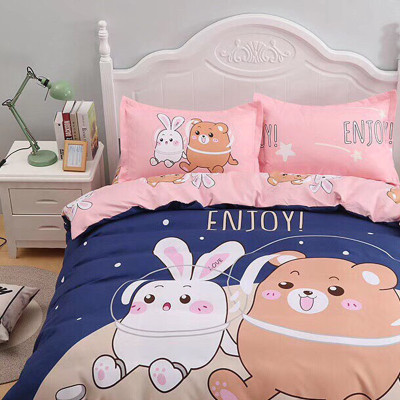 Bộ drap và vỏ chăn cotton Classic Kid VCK2022 ( 4 món )