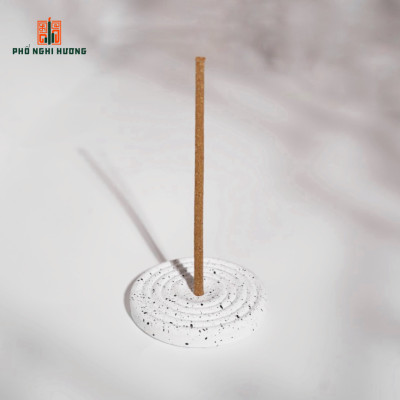 Đế cắm nhang gốm trắng cao cấp thủ công Phổ Nghi Hương tối giản, hiện đại phù hợp cho mọi loại nhang có tăm, không tăm, thanh hương thư giãn