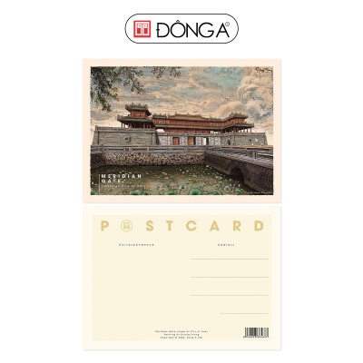 Combo 4 postcards Danh thắng Việt Nam (Hồ Gươm, Ngọ Môn, Chùa Cầu, Nhà thờ Đức Bà)