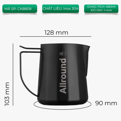Ca đánh sữa All Round 480ml CAFEDE KONA