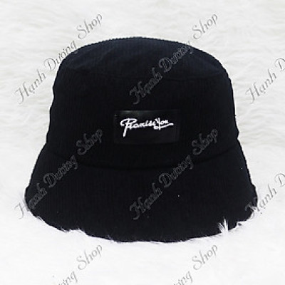 Mũ lưỡi trai nhung thêu chữ Promiss You sớ nhung đũa to cá tính - Hạnh Dương