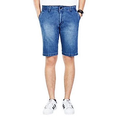 Quần Đũi Nam Wash Thoitrang24h Short Jean Nam Phom Xuông Bạc Không Co Dãn Rất Bền Màu