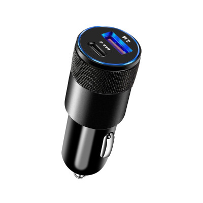 Tẩu Sạc Nhanh 15W 2 cổng USB Type-C Màu Đen Đa Năng Cho Xe Hơi Ô Tô  [ Miếng Lót chuột ]