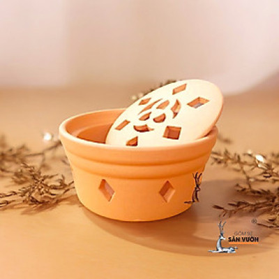 Bếp Xông Thảo Dược Gốm Đất Nung Tự Nhiên (terracotta) D15cm x H7cm