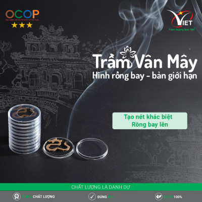 Trầm vân mây hình rồng - Trầm Hương Sao Việt - bản giới hạn