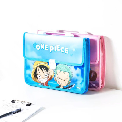 Cặp Tài Liệu Học Sinh A4 2 Ngăn One Piece - Deli EF621 - Màu Hồng