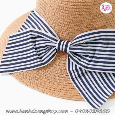 Nón nữ du lịch bãi biển thắt nơ độc đáo HQC4119