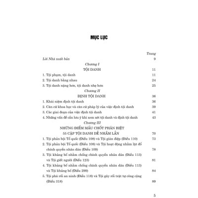 55 cặp tội danh dễ nhầm lẫn trong Bộ Luật Hình sự (Hiện hành) (Xuất bản lần thứ tư có sửa chữa, bổ sung)