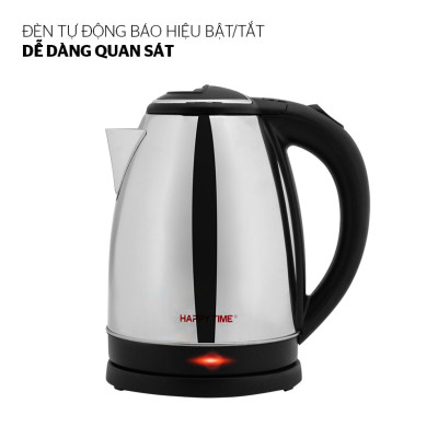 Ấm Siêu Tốc Inox Happy Time Sunhouse HTD1081 (1.8 lít) - Hàng chính hãng KM