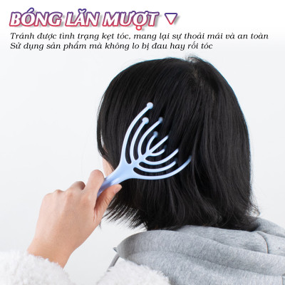 Cây massage đầu bạch tuộc cao cấp Nikio NK-01C - Thiết kế tay cầm lõm, giúp cầm nắm thoải mái và chắc chắn