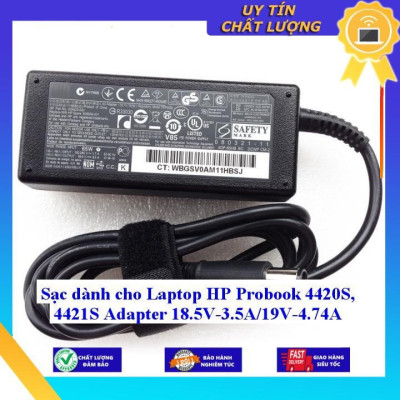 Sạc dùng cho Laptop HP Probook 4420S 4421S Adapter 18.5V-3.5A/19V-4.74A - Hàng Nhập Khẩu New Seal