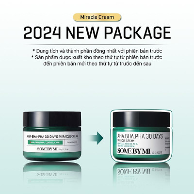 Bộ 2 Sản Phẩm Giảm Mụn Giảm Thâm Some By Mi AHA-BHA-PHA 30 Days Miracle (Sữa rửa mặt + Kem)