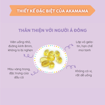 Bổ sung DHA & EPA cho bà bầu Akamama (90 viên)