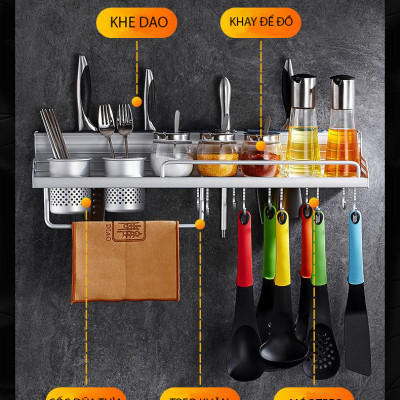 Kệ Đựng Gia Vị Nhà Bếp Tiện Lợi, Giá Treo Dụng Cụ Nhà Bếp Gắn Tường, Kệ Đựng Đồ Nhà Tắm Đa Năng, Tiện Dụng, Không Cần Khoan – MH3112