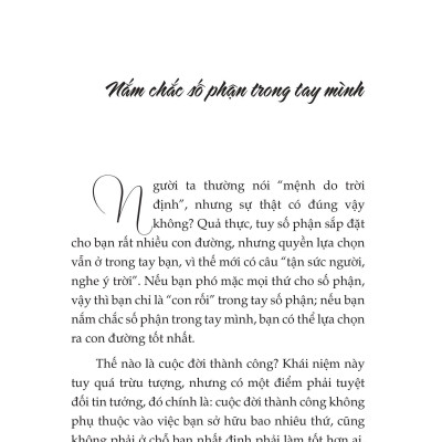 Sách - Thay Đổi Bản Thân, Làm Chủ Cuộc Đời - Mọi Nỗ Lực Không Bao Giờ Là Muộn