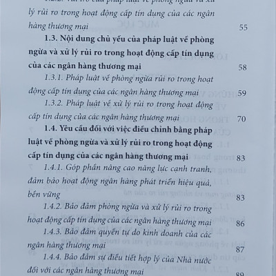 Pháp luật về phòng ngừa và xử lý rủi ro trong hoạt động cấp tín dụng của các ngân hàng thương mại ở Việt Nam