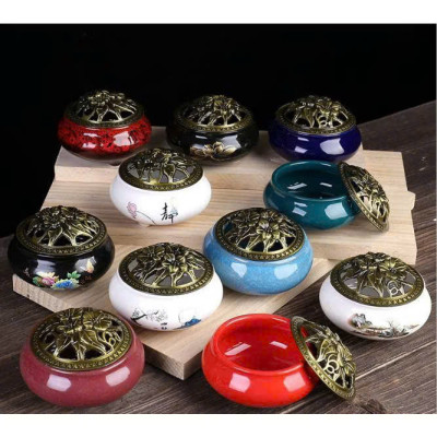 Lư Xông Đốt Trầm Hương Gốm Sứ Men Rạn Ngọc Chất Lượng Cao - HÀNG CHÍNH HÃNG MINIIN