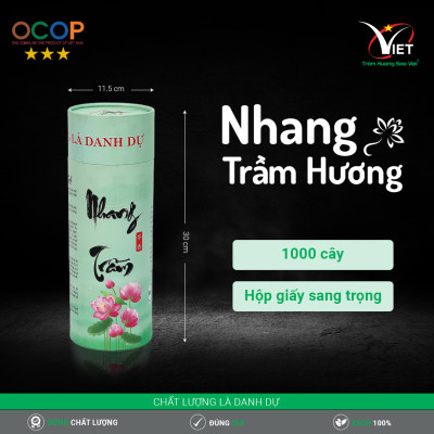 Nhang Trầm Hương Cao Cấp Sao Việt- Cháy Chậm, Ít Khói, Mùi Hương Dịu Nhẹ, Thanh Tao, Sang Trọng