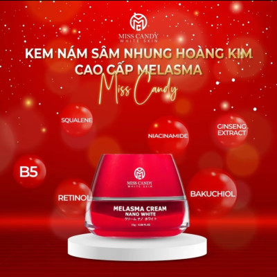 Combo 2 Kem Dưỡng Trắng Da Mờ Thâm Nám Sâm Nhung Hoàng Kim Cao Cấp Melasma Cream Nano White MISS CANDY 25g, Giúp Tái Tạo Da Bị Nhiễm Corticoid, Phục Hồi Làn Da Hư Tổn & Làm Săn Chắc Da - Gia Tuệ House