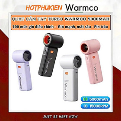 Quạt Cầm Tay Warmcro 5000mAh – 100 Cấp Gió Siêu Mát, Pin Trâu, Nhỏ Gọn Mang Theo Mọi Nơi - Hàng Nhập Khẩu